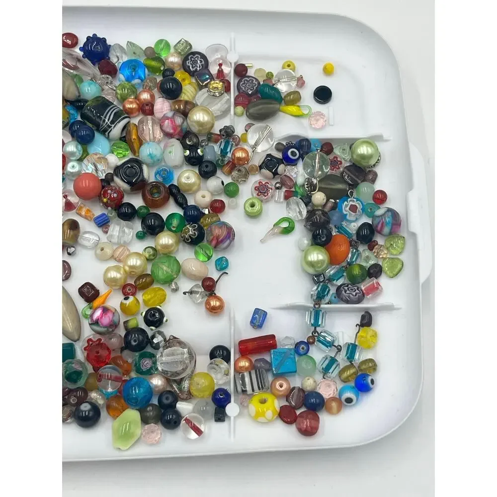 One Pound Mix of Assorted Glass Beads for Jewelry Making, Craft, Repurpose LOT 3